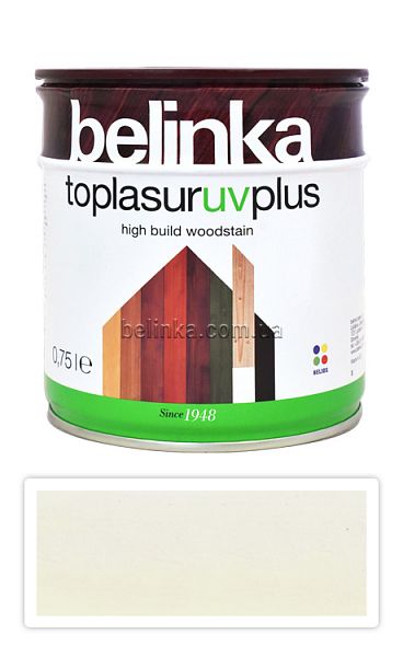 Фарба-лазур для деревини Belinka TopLasur UV Plus, 0,75 л, belinka 11 біла 60020 фото